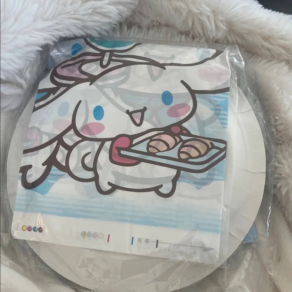 41 piece Cinnamoroll Party Supplies Hello Kitty nwt plates, napkins, tablecloth